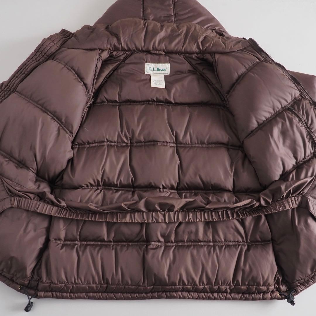 エルエルビーン　ダウンジャケット　フーディ　ブラウン　美品