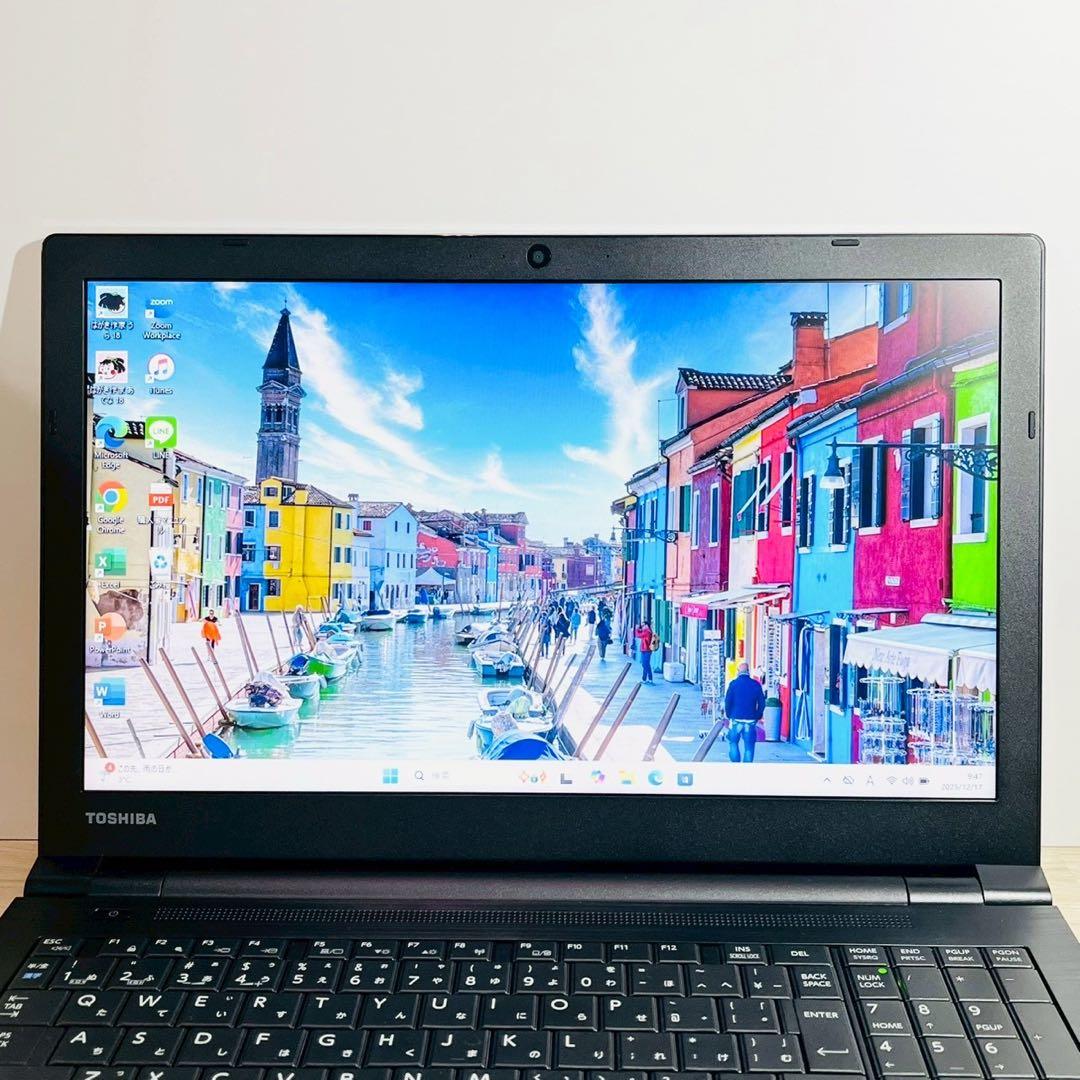 おすすめ✨ Win11 SSD256GB ノートパソコン テンキー カメラ 東芝