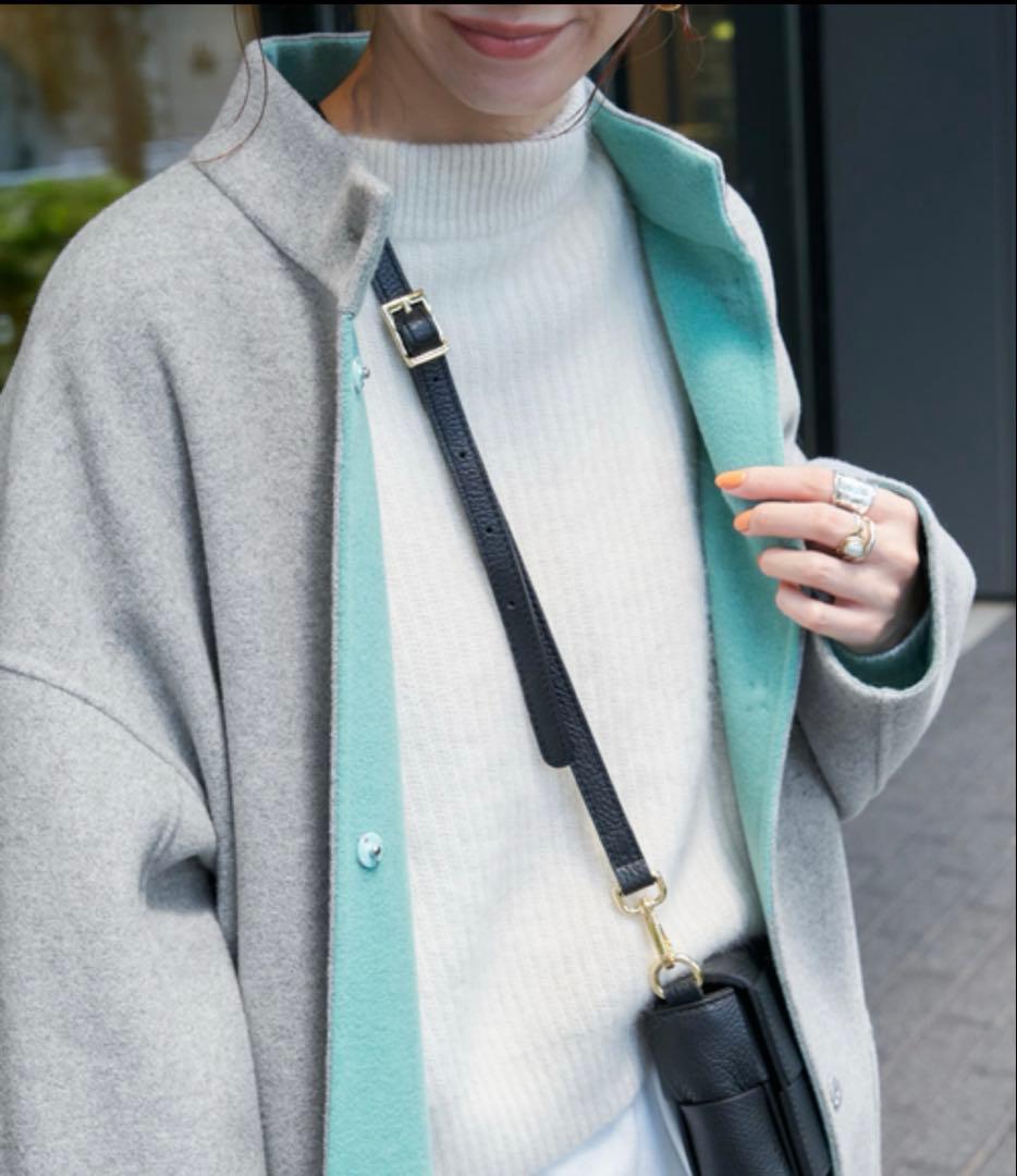 B.C STOCK リバーシブルミドル丈コート　グレー