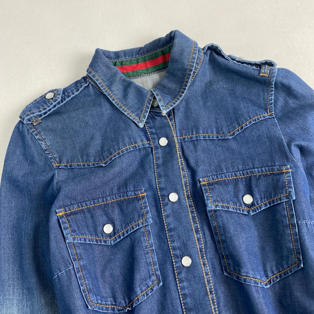 グッチ　デニムワンピース　シャリーライン　グラデーション GUCCI