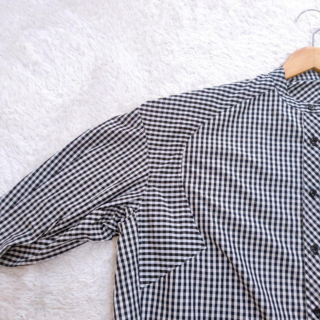 MACHATT　マチャット　スタンドカラーオーバーシャツ ギンガムチェックシャツ