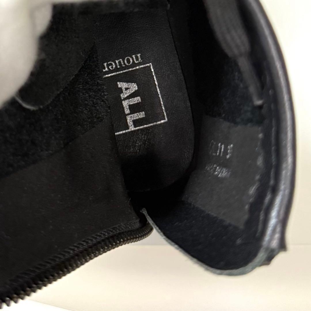 【美品】ヤマダヤ ALL BLACK×nouer ソフトレザーレースアップブーツ