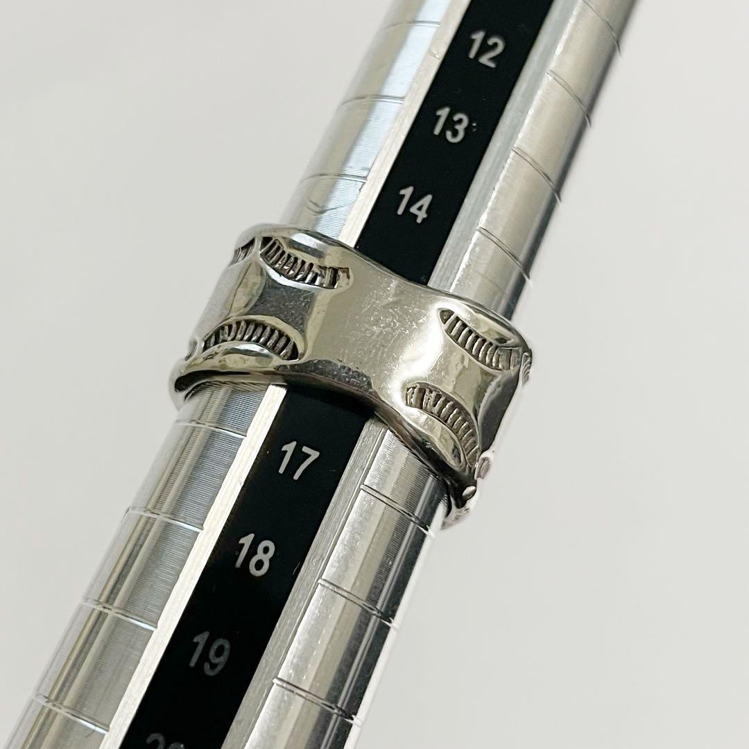 アリゾナフリーダム　フラワーコンチョリング　K18　シルバー　コンビ　平打ち