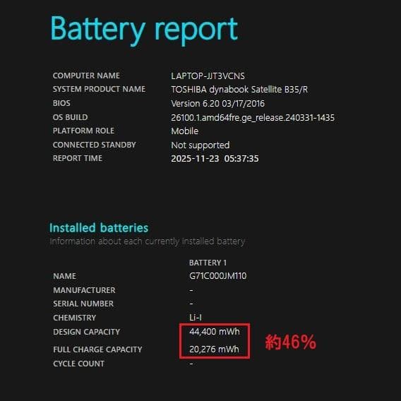 Dynabook B35/R第5世代 Core i3 SSD256GB[408]