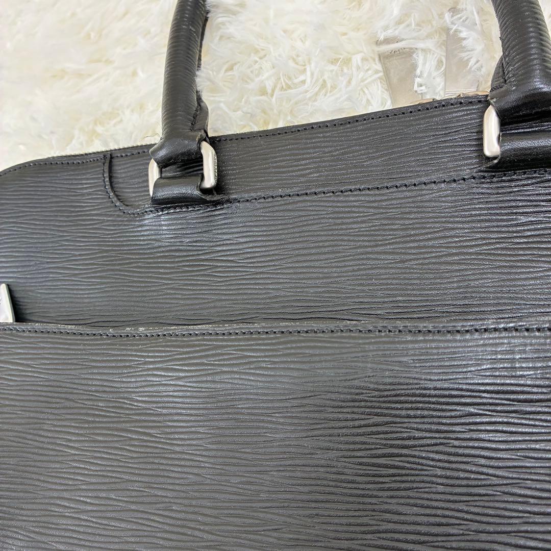 aniary アニアリ　ビジネスバッグ　ブリーフケース　レザー　ブラック　黒