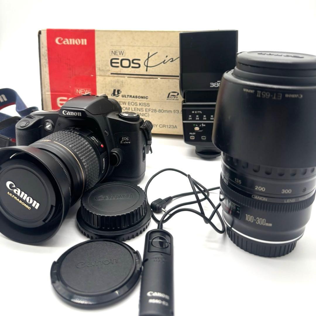Canon EOS kiss フィルムカメラ レンズ 100-300等セット