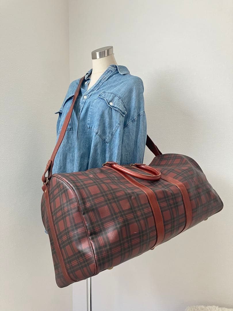 希少カラー✨ポロ ラルフローレン ボストンバッグ 2way 赤　PVC 旅行