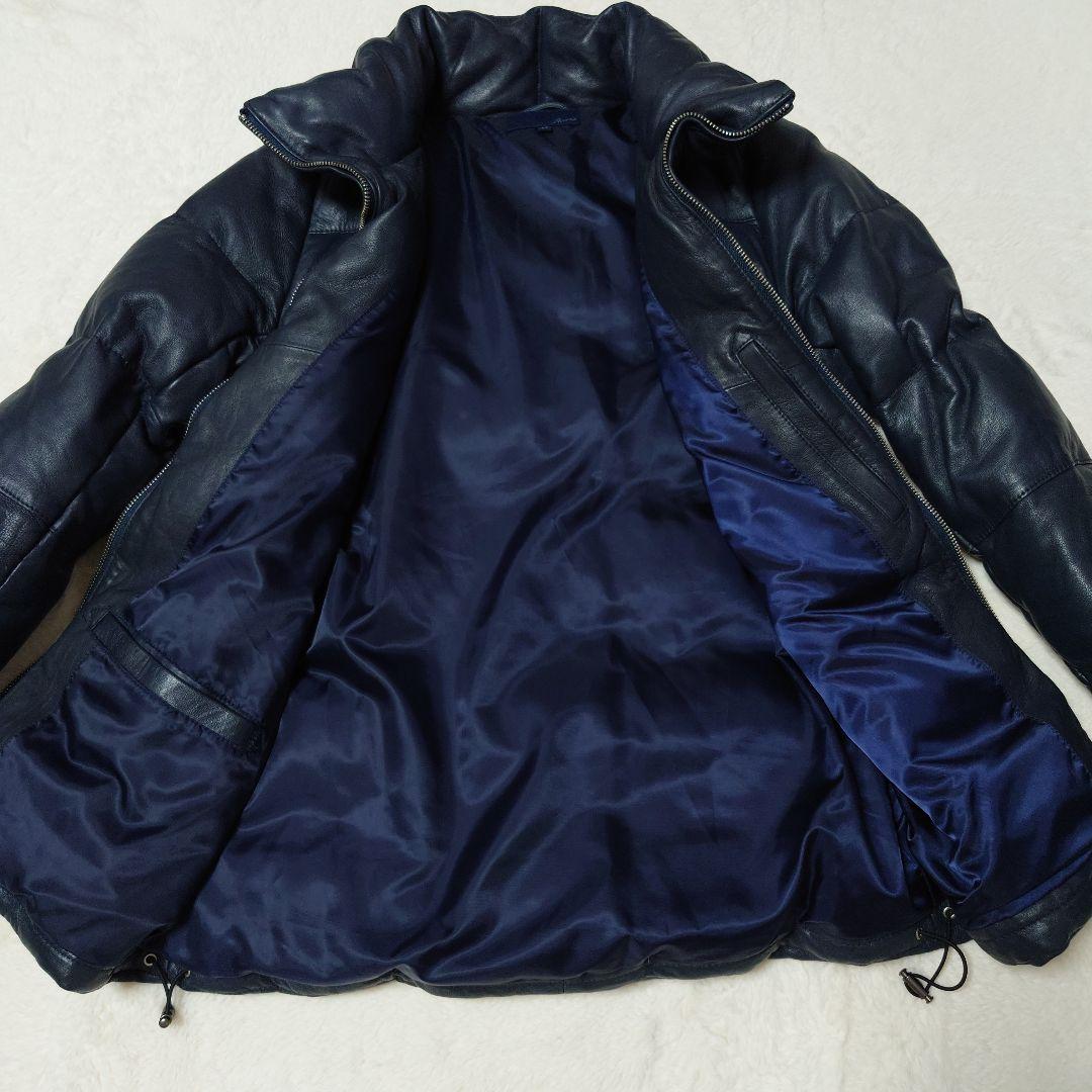 美品 AVIREX アヴィレックス ラムレザー ダウンジャケット M 防寒