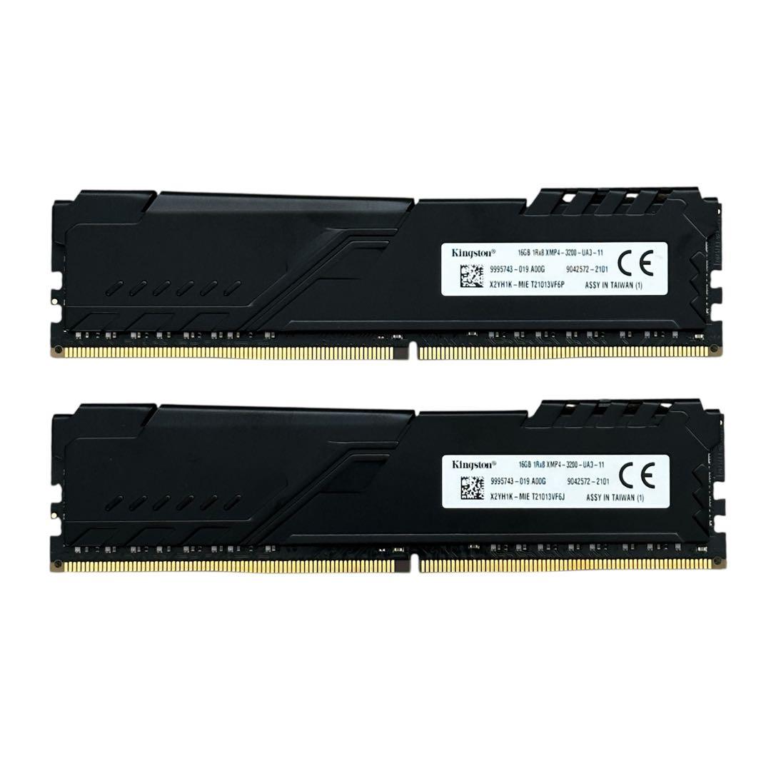 Kingston 32GBメモリ(16GBx2枚) DDR4-3200