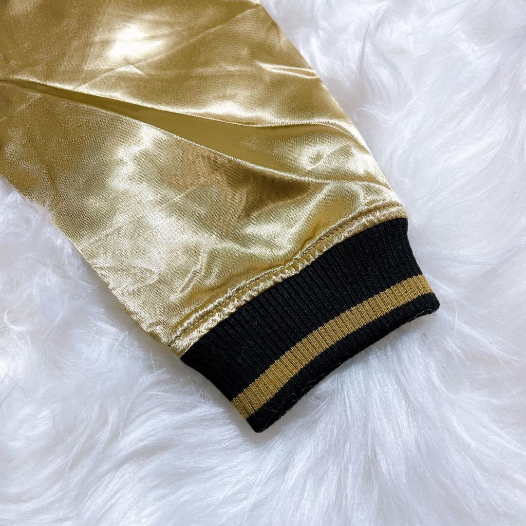 絡繰魂 　枝垂れ桜に九尾の狐 刺繍 和柄 スカジャン　リバーシブル　スーベニア