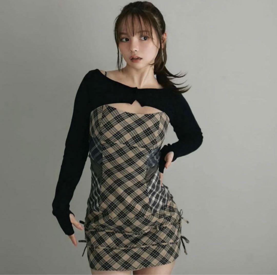 andmary Aine set mini dress ベージュ　M