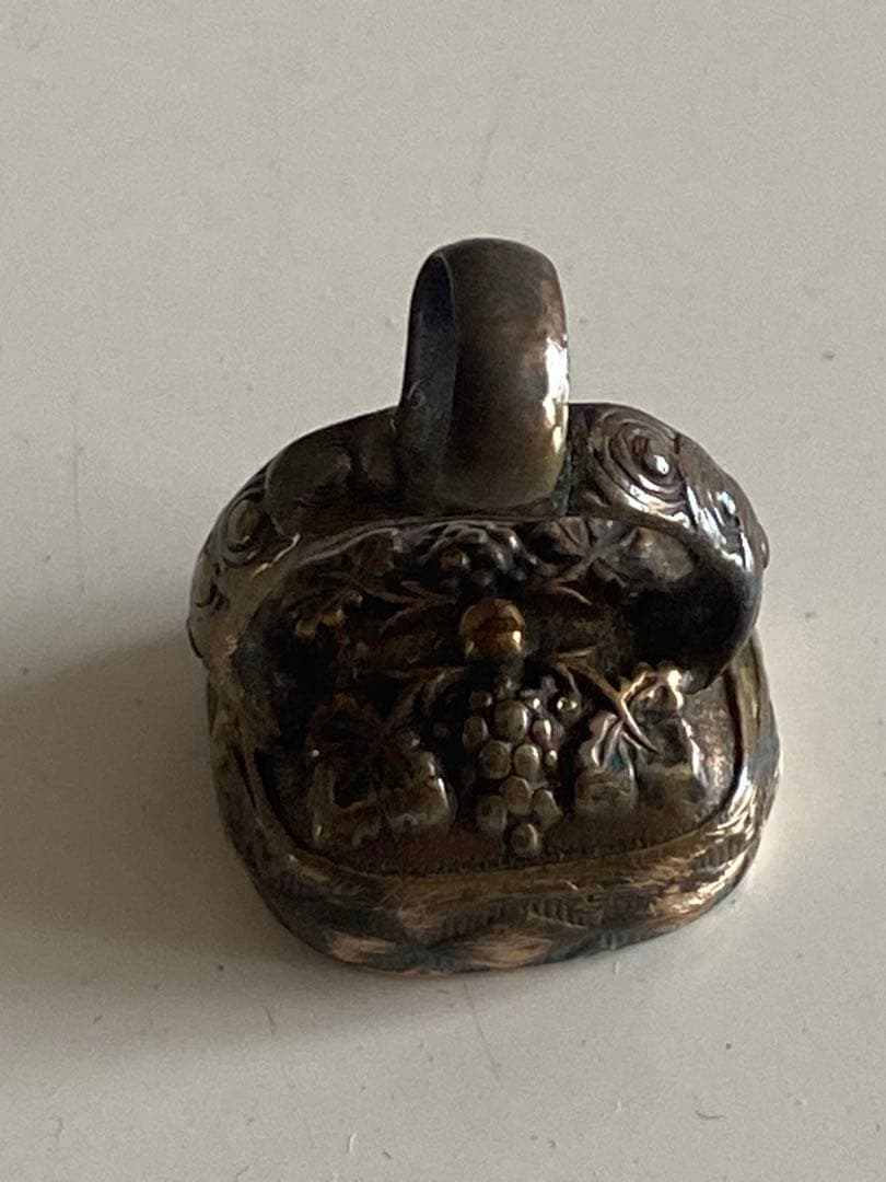 希少！アンティークのグリーンアゲート／インタリオ付きフォブシール