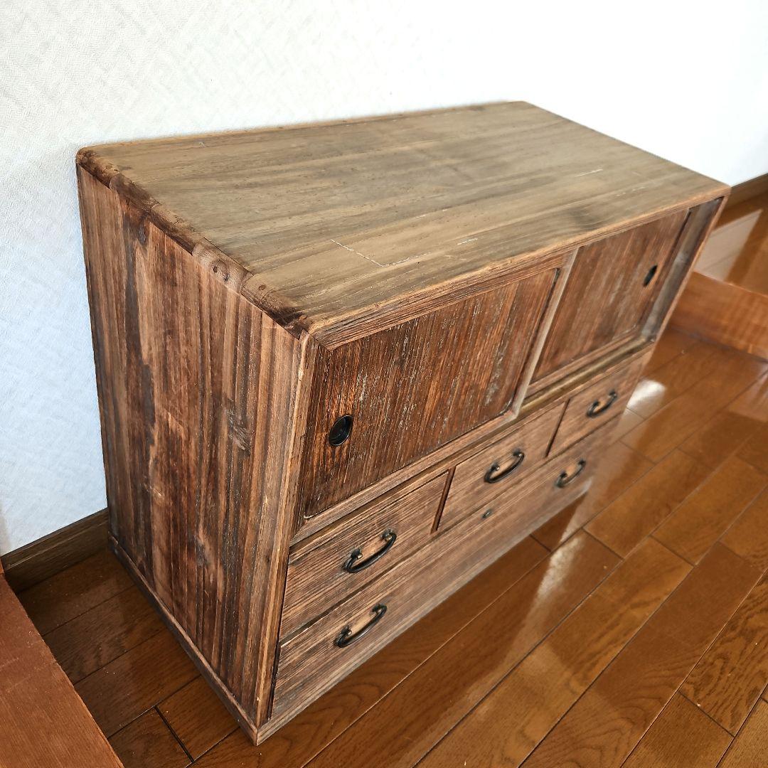 昭和レトロ　古道具　古家具　箪笥　引き出し　チェスト　木製　和風　古民家