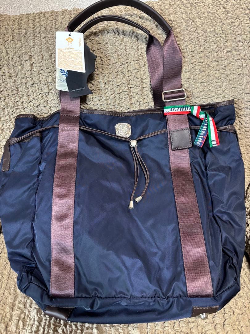 【Orobianco】オロビアンコトートバッグ 濃紺 大容量 新品未使用