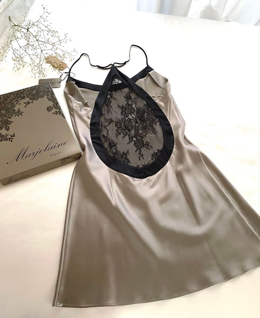 高級フランスランジェリー⭐︎レアカラー グレー⭐︎シルクベビードール