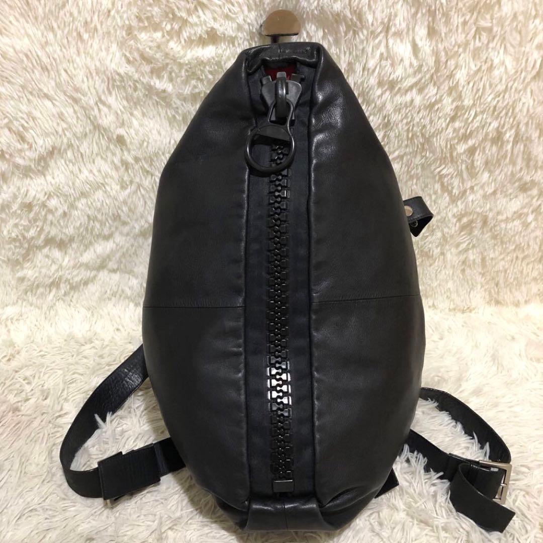 未使用級☆カワカワ　25bis レザー　リュック　 バックパック ブラック