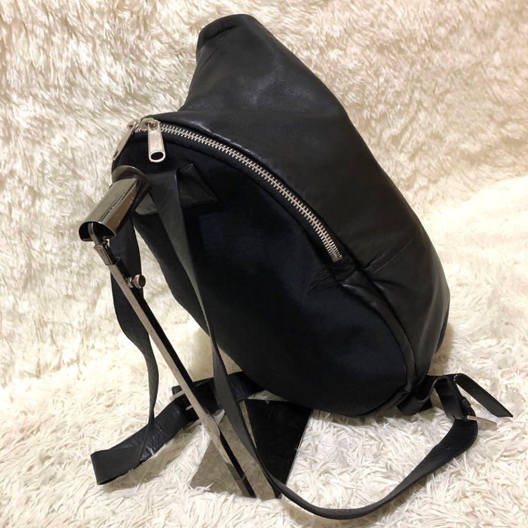 未使用級☆カワカワ　25bis レザー　リュック　 バックパック ブラック