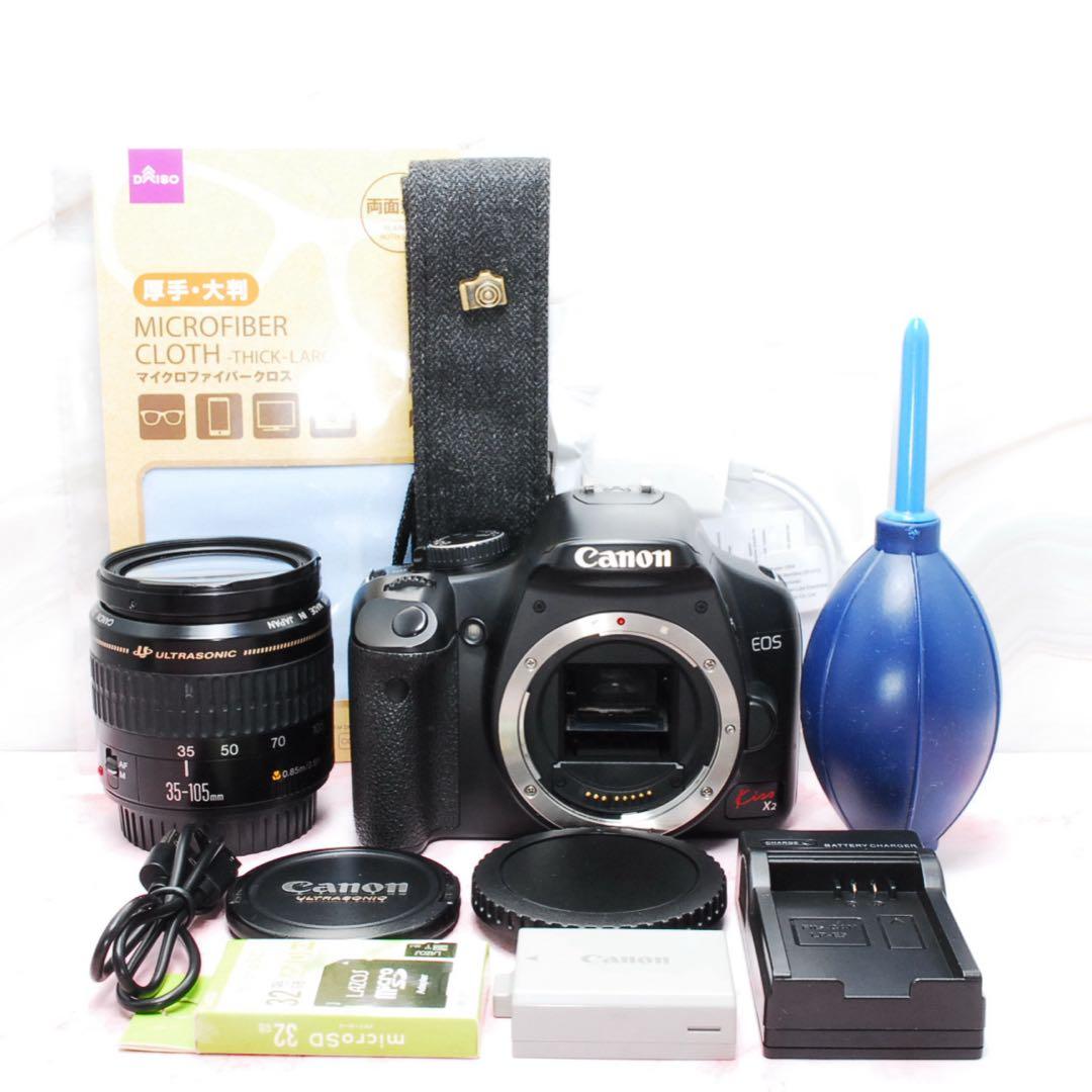一眼レフデビュー✨Canon Kiss X2★届いたらすぐ使える★
