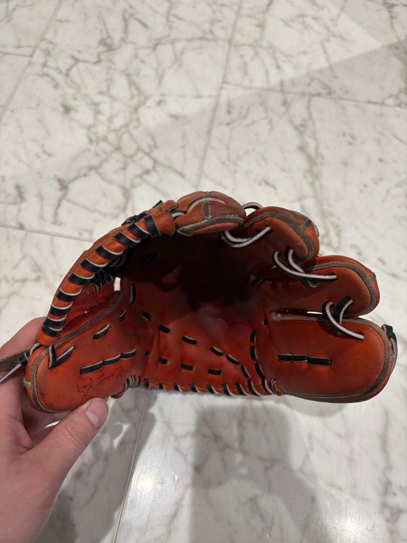 N*1様 Mizuno Pro 硬式野球グローブ オレンジ