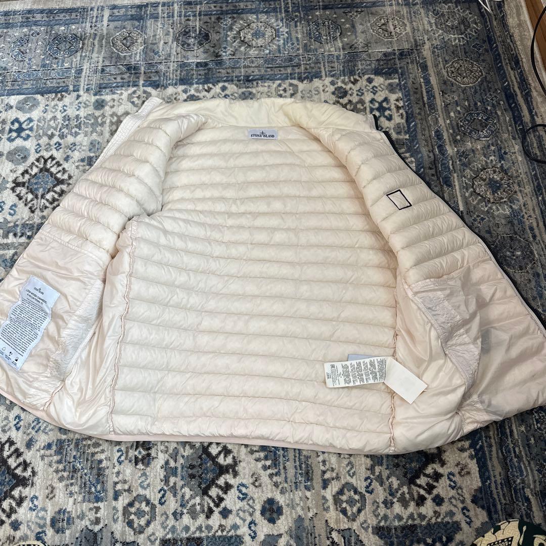 STONE  ガーメントダイナイロンパッカブルダウンベスト　ホワイト