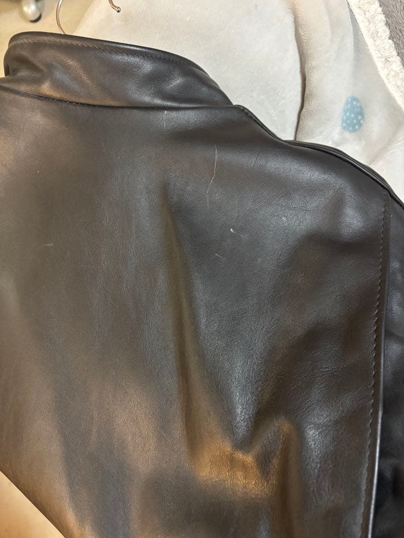 Schott ブラック シングルライダースジャケット