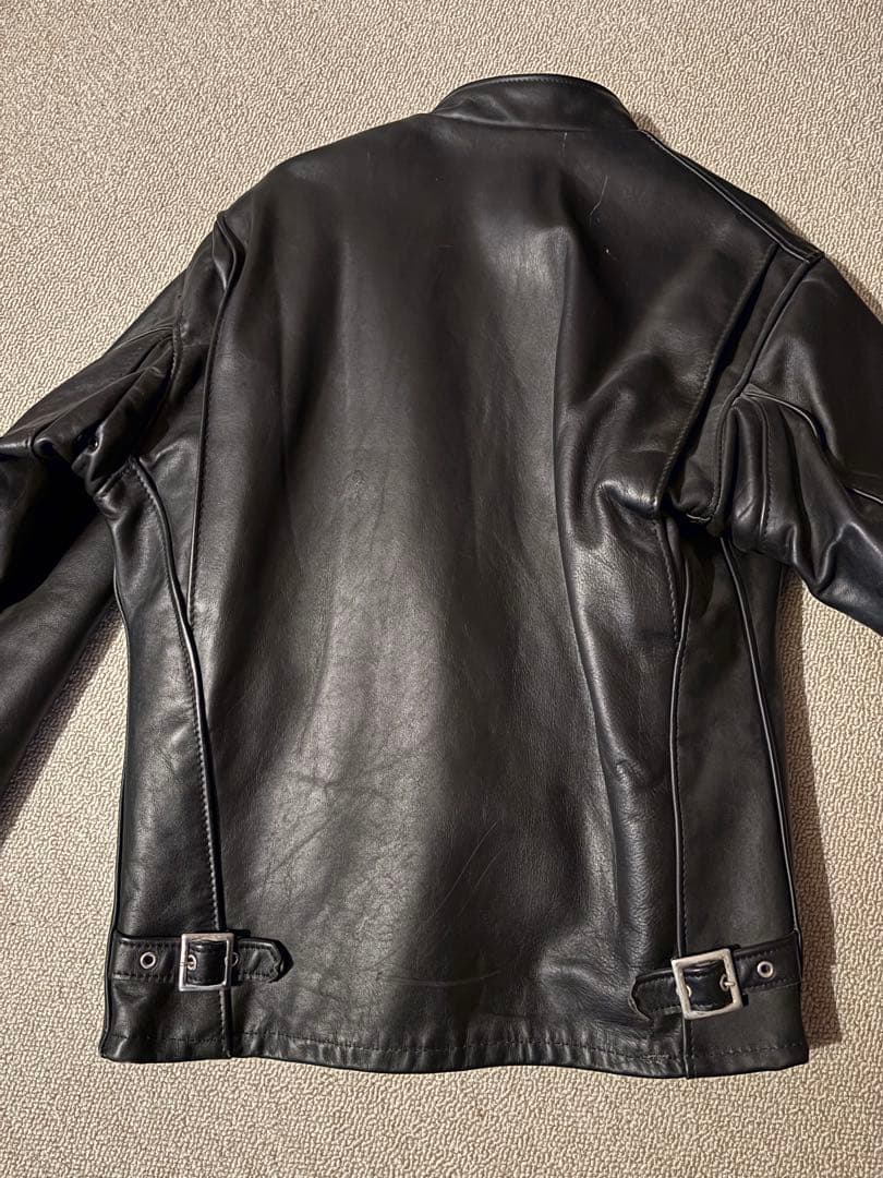 Schott ブラック シングルライダースジャケット