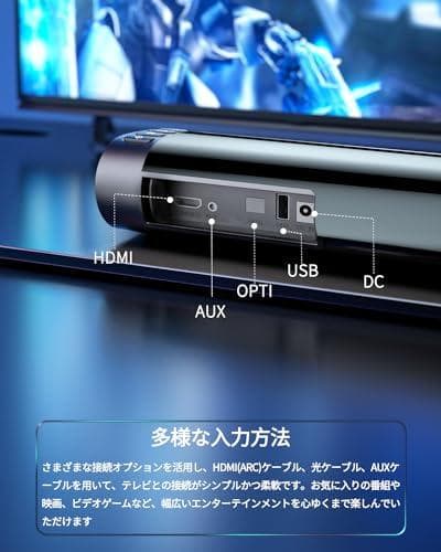 FELEMAN サウンドバー テレビ用 スピーカー PCスピーカー Bluet*