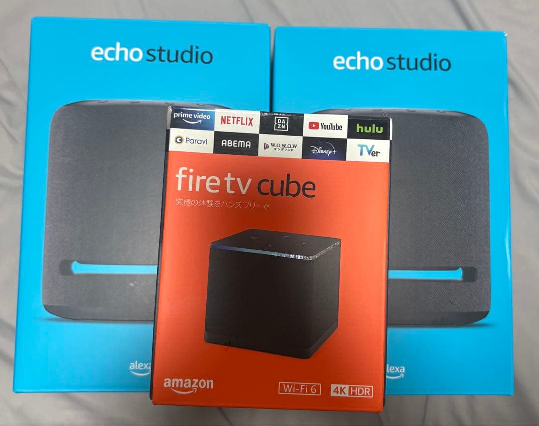 【セット】Echo Studio 2台セット + Fire TV Cube