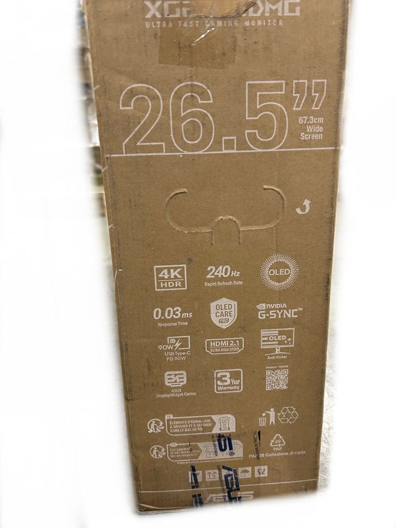 ASUSゲーミングモニター　ROG Strix OLED XG27UCDMG