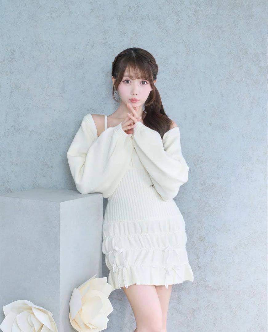 ロゼミューズ キャミワンピ カーディガン レッグウォーマー