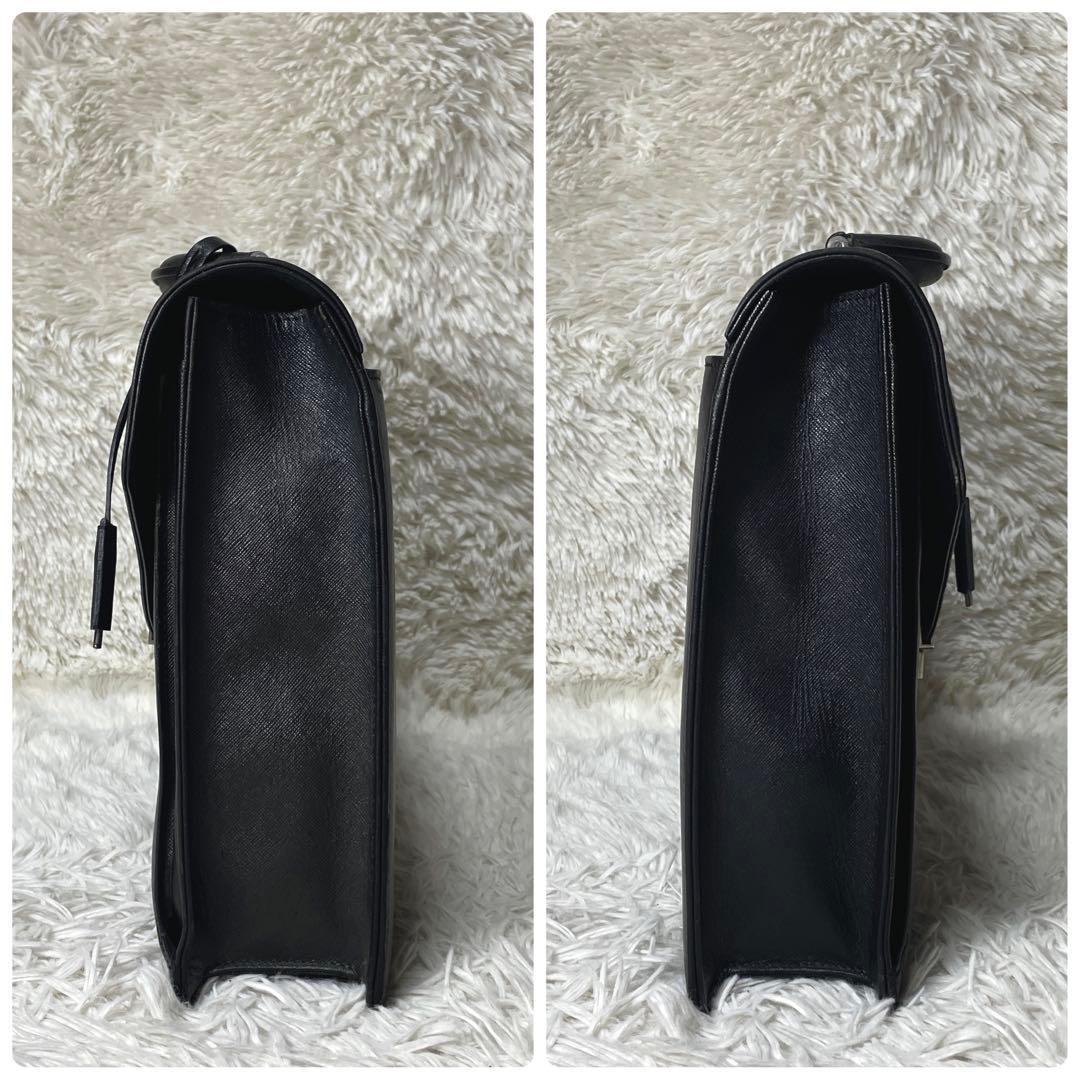 【良品】Burberry バーバリー　ブリーフケース　ビジネス　レザー　ブラック