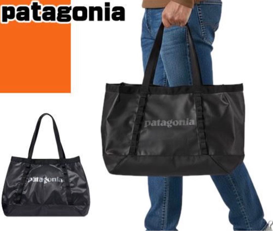 patagonia ブラック トートバッグ