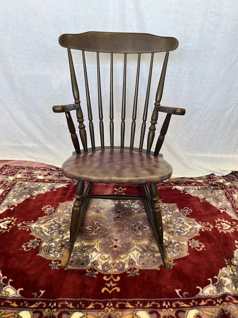 【アンティーク】木製 ロッキングチェア 木製椅子 北欧レトロ 昭和レトロ 古家具