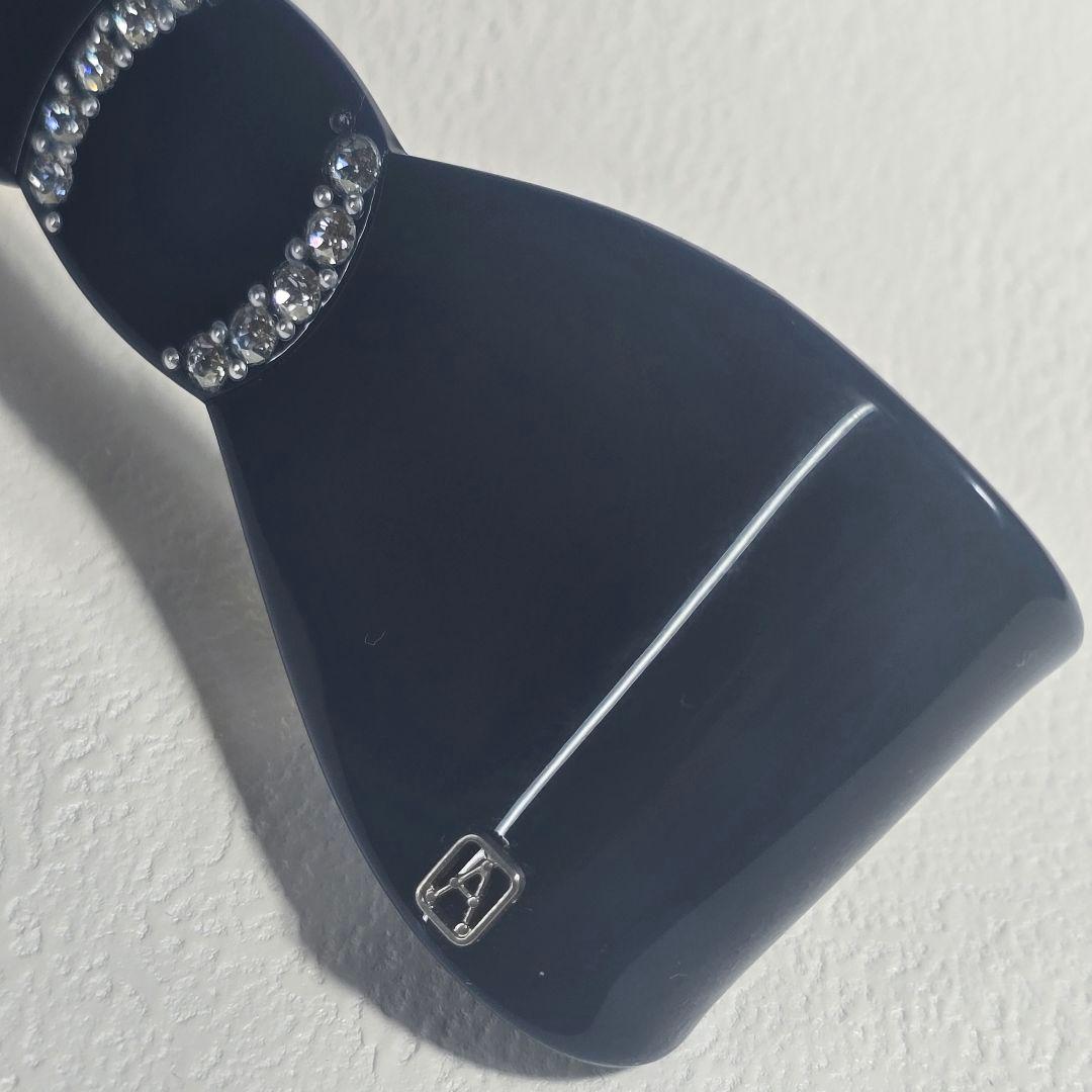 【美品✨】アレクサンドル ドゥ パリ バレッタ　ブルー　キラキラリボン