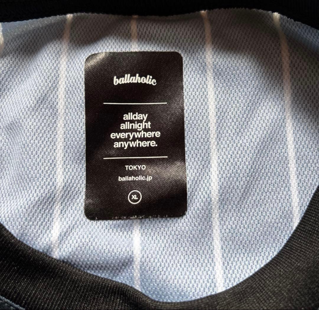 美品　Ballaholic ストライプロンT