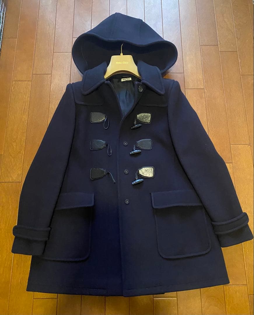 miumiu ミュウミュウ　ダッフルコート　ネイビー