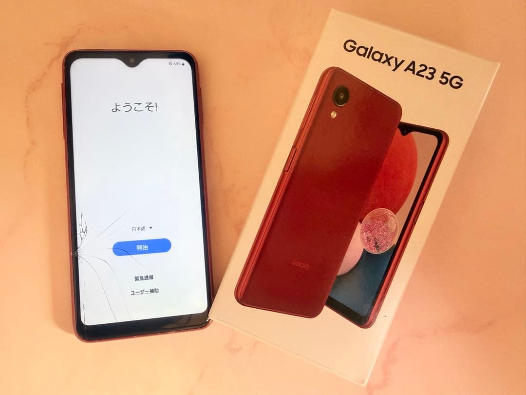 Galaxy A23 5G SCG18 64GB レッド　SIMフリー　箱あり