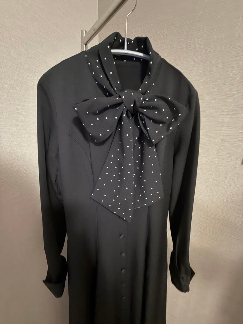 ドットボータイ　ダブルクロスワンピース