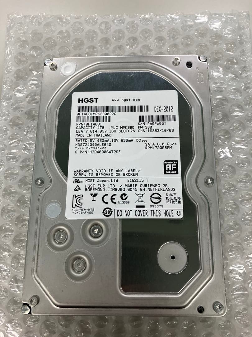 3.5 HDD 4TB 2本セット※管理番号116•117