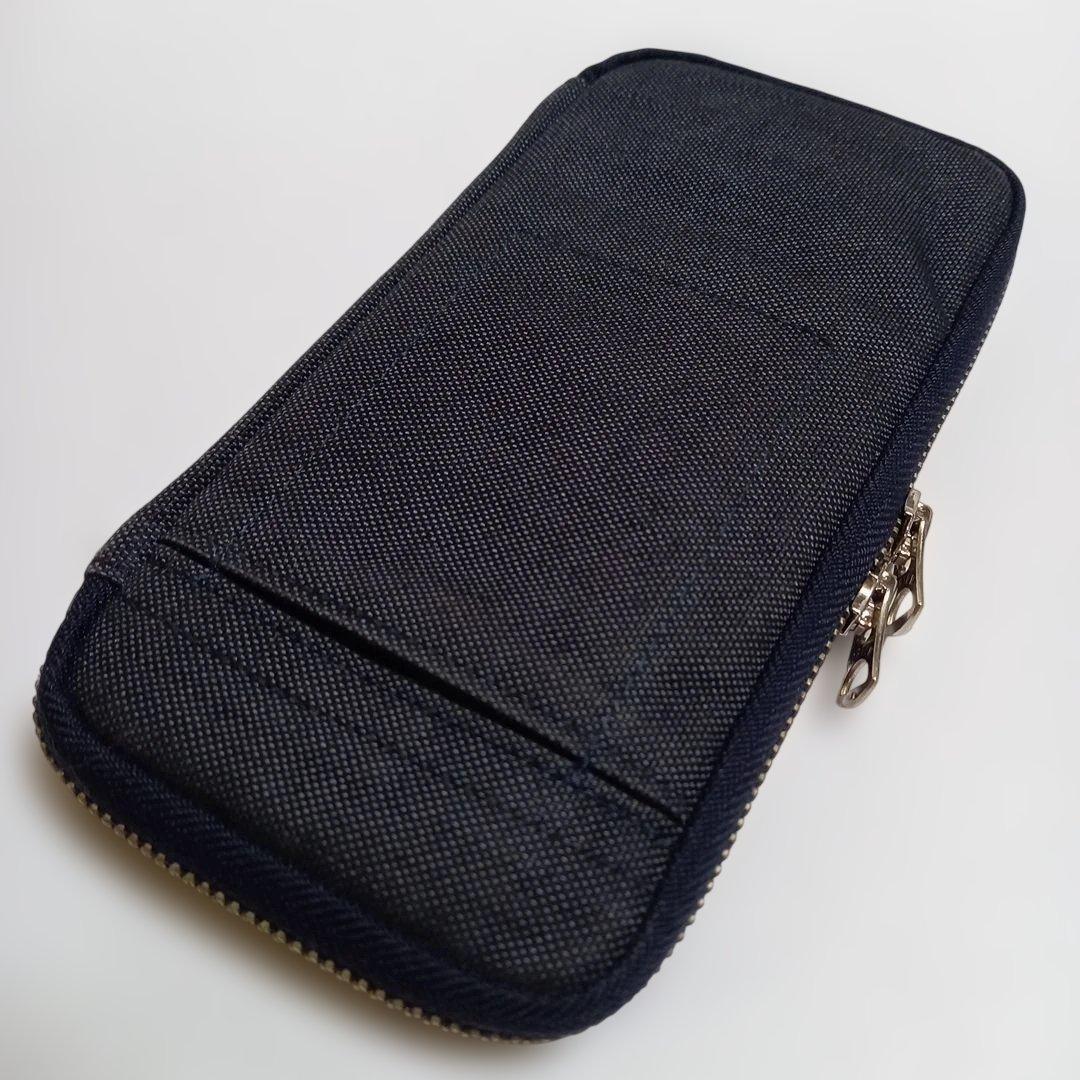 (美品) ポーター スモーキーシリーズ ロングウォレット ネイビー