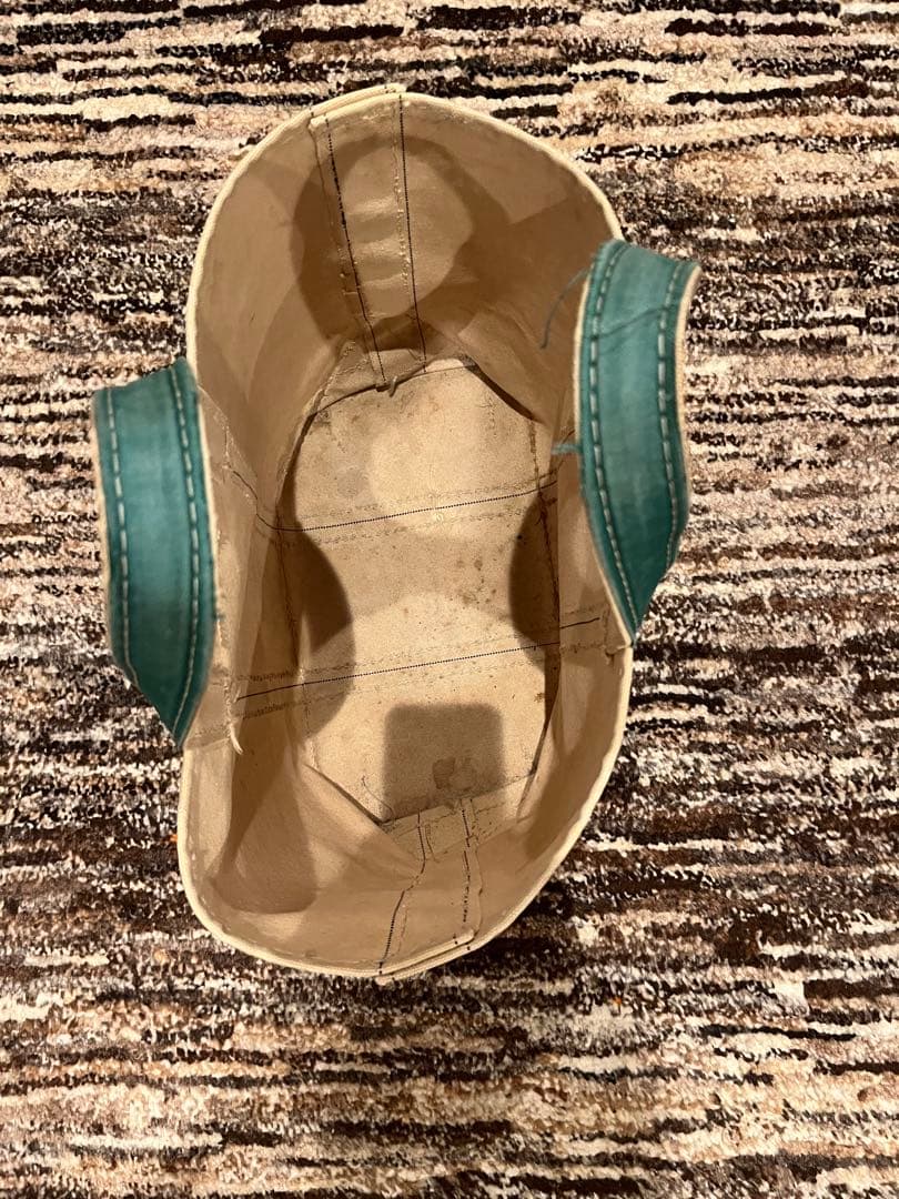 L.L.BEANトートバッグ　80s 生成り×グリーン