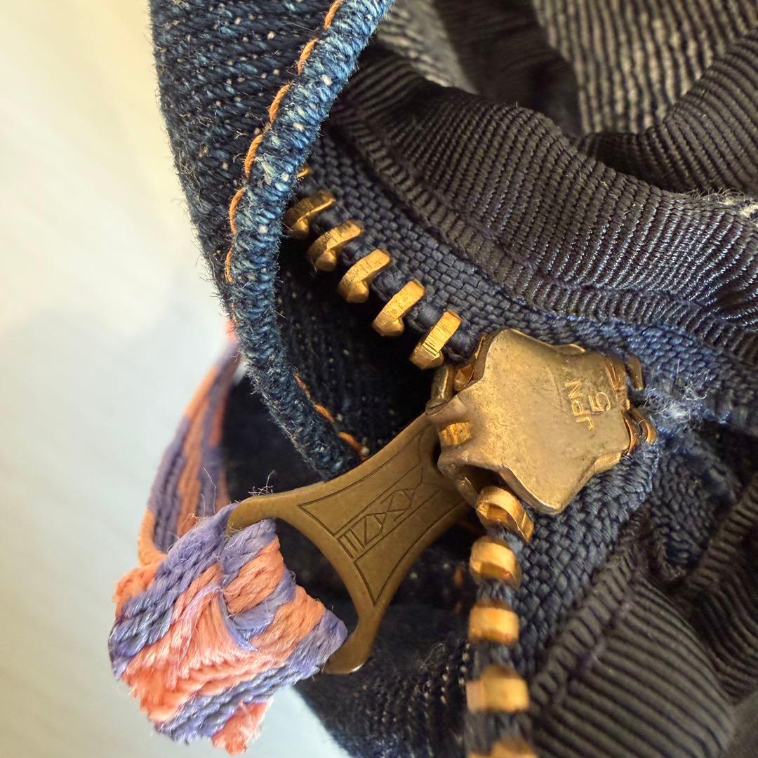 エヴィス　ウエストポーチ　ボディバッグ　デニム　インディゴ　5連カモメ