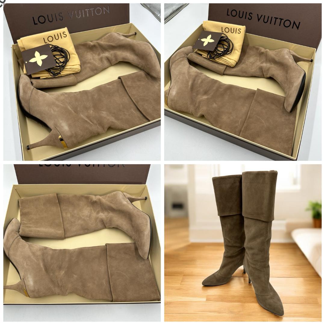 LOUIS VUITTON　ルイヴィトン　スウェード　ロングブーツ　サイズ38