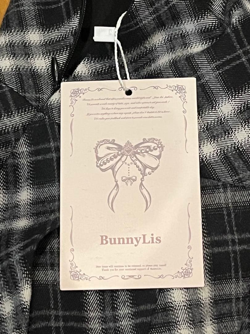 Bunnylis ファーボレロ×チェックミニワンピース ブラック タグ付き