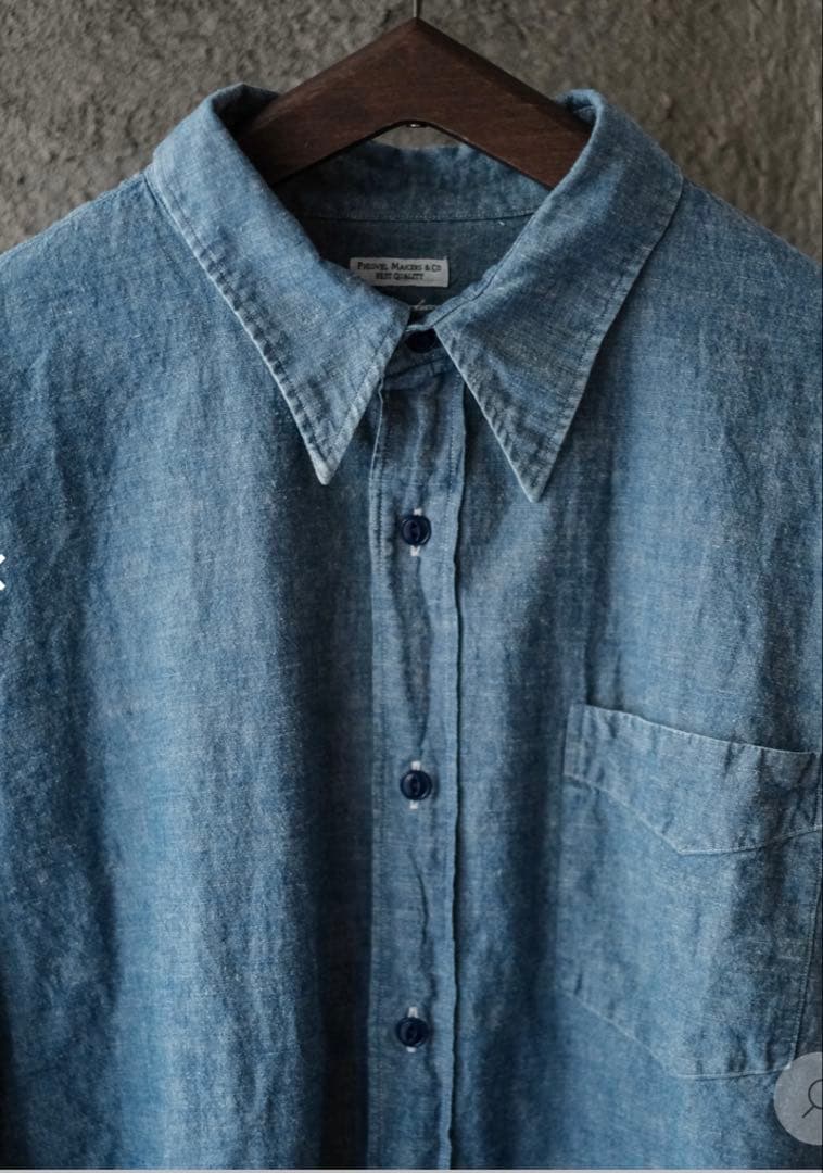 フィグベル 別注　CHAMBRAY LONG DRESS SHIRT