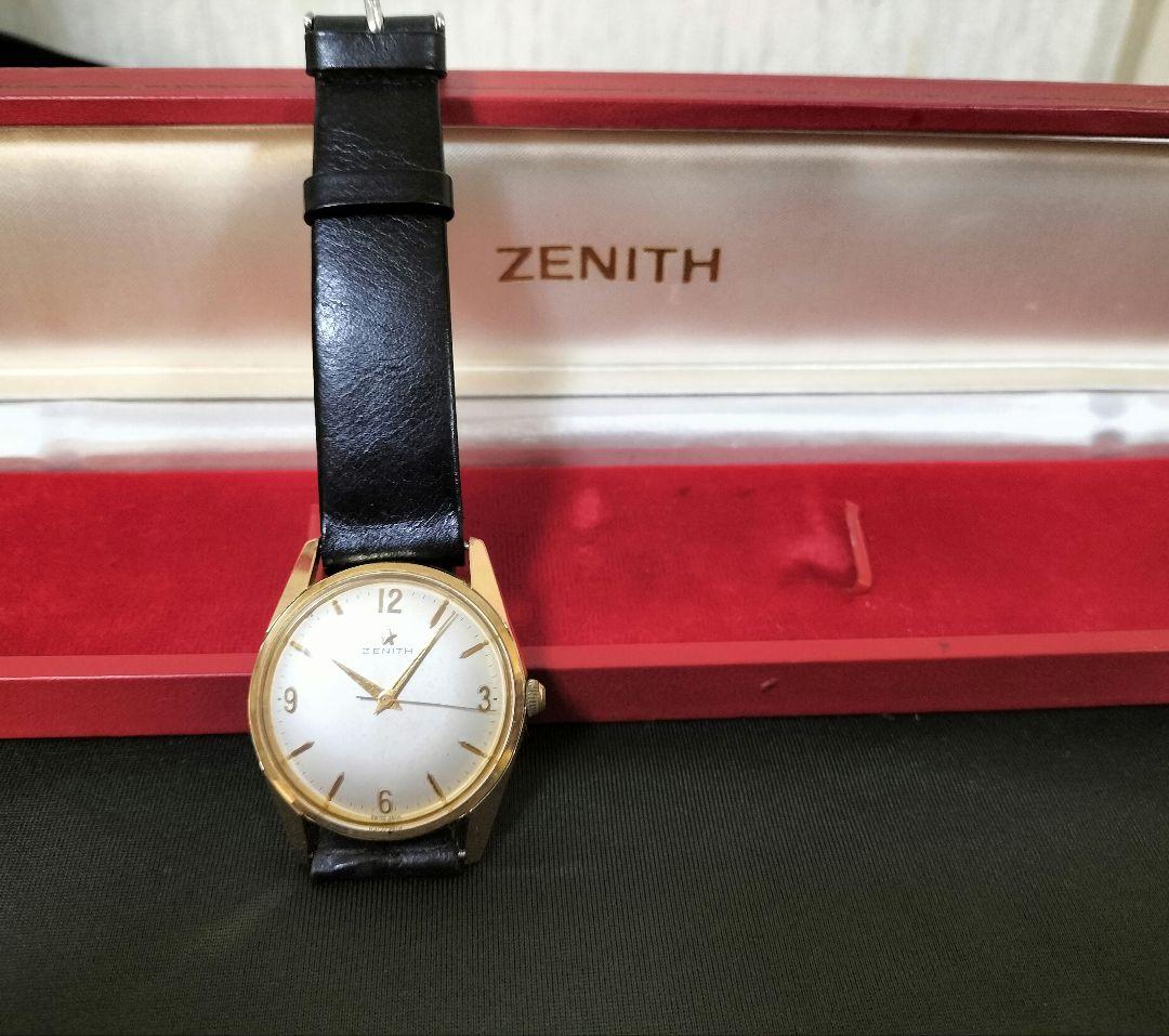 ゼニス ヴィンテージ手巻き時計 メンズ　ZENITHベルトBOX付き稼働中