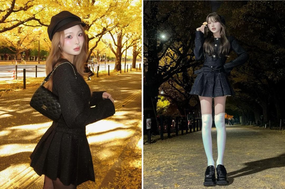 ダーリッチ darich ボックスプリーツツイードミニワンピース WHT F