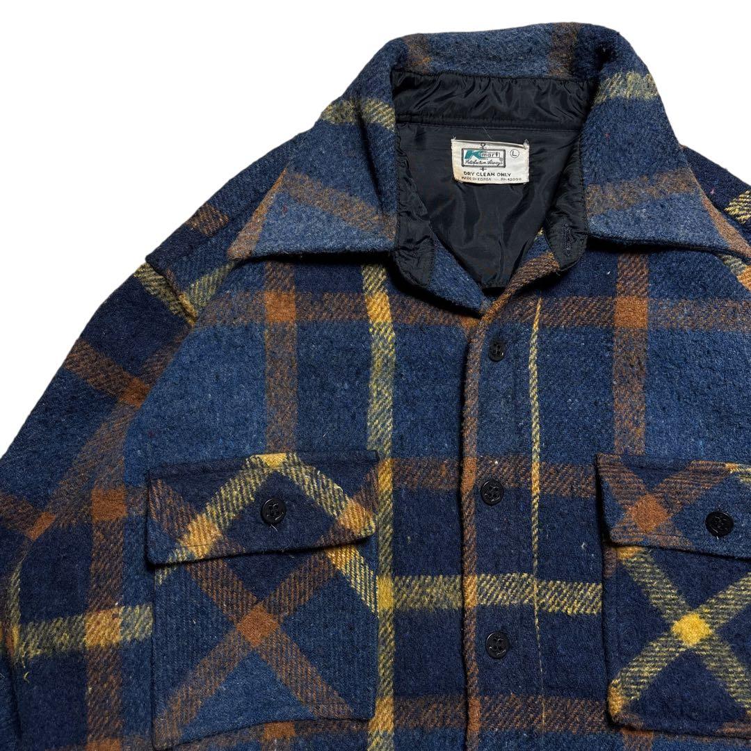 70s Kmart CPO ネルシャツ ジャケット vintageチェック 海軍