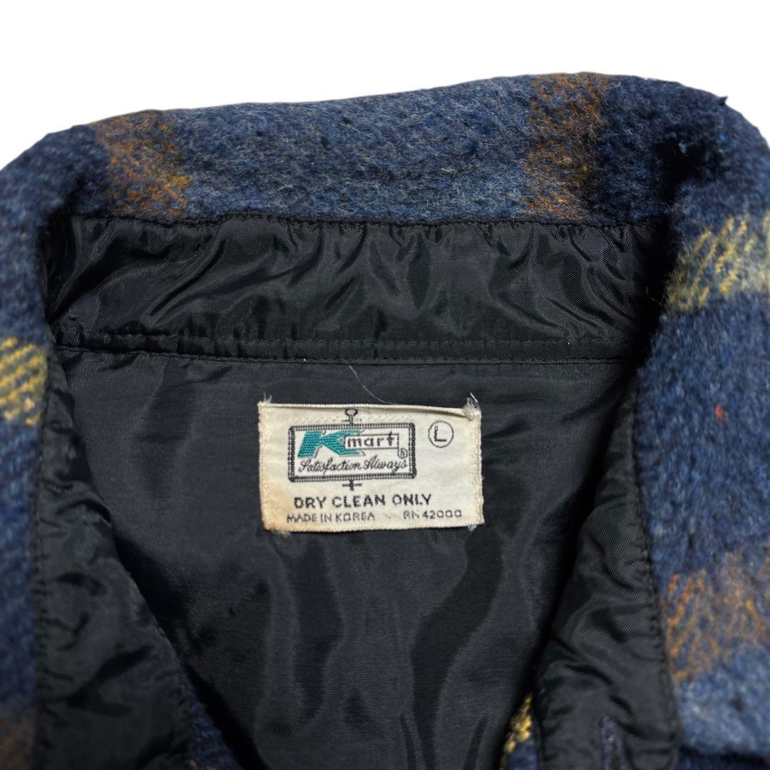 70s Kmart CPO ネルシャツ ジャケット vintageチェック 海軍