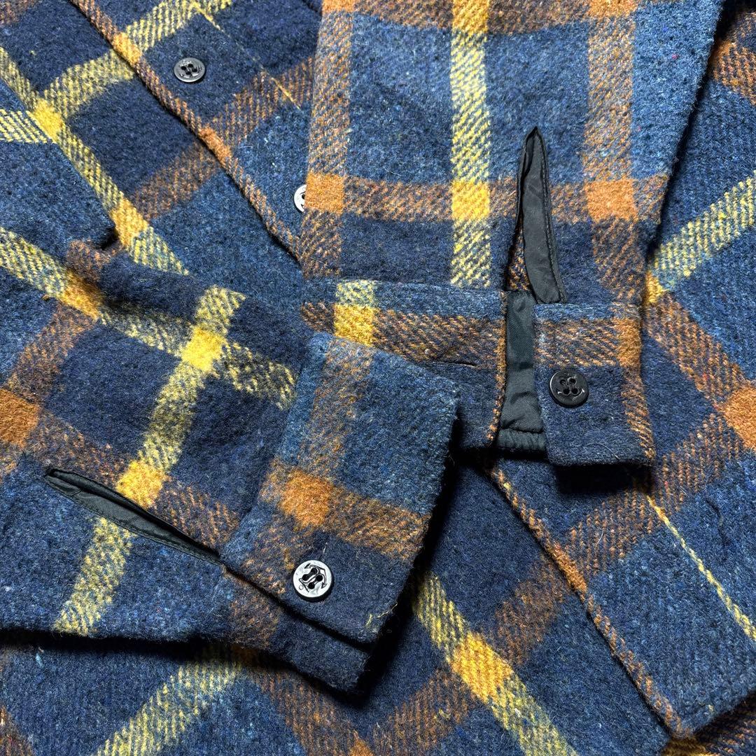 70s Kmart CPO ネルシャツ ジャケット vintageチェック 海軍